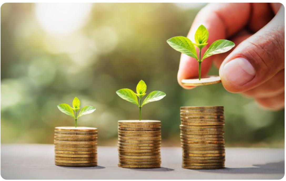 Investment growth stages illustration